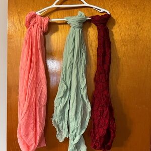 Set of Three Colorful Scarves